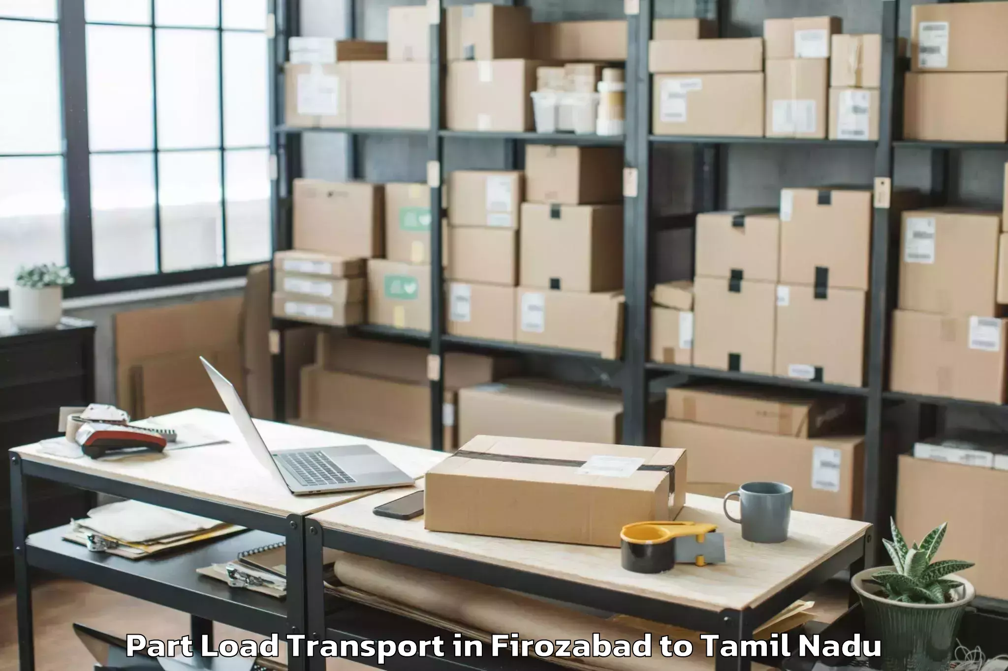 Book Firozabad to Spectrum Mall Chennai Part Load Transport